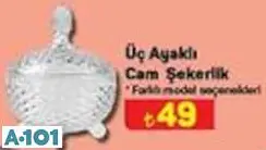 ÜÇ AYAKLI CAM ŞEKERLİK ÜÇ AYAKLI CAM ŞEKERLİK